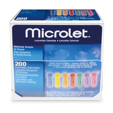 Bayer Microlet Lancettes, div. couleurs, p.à 200 pour Microlet + Microlet Vaculance