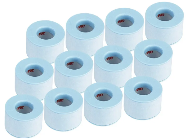 Micropore S Pansement en silicone 2.5cmx5m sans dérouleur bleu clair p.à 12