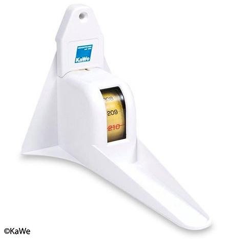 KaWe Toise à dérouler, pour tailles jusqu'à 2,10m blanc pour montage mural (vis et cheville inclus)