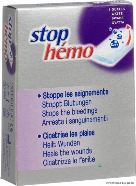 Stop Hemo Brothier Watte steril,Btl.à 5 Stk.