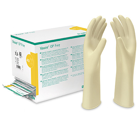 Vasco OP free Polyisopren OP-Handschuhe Gr.7 weiss puderfrei steril P.à 40 Paar