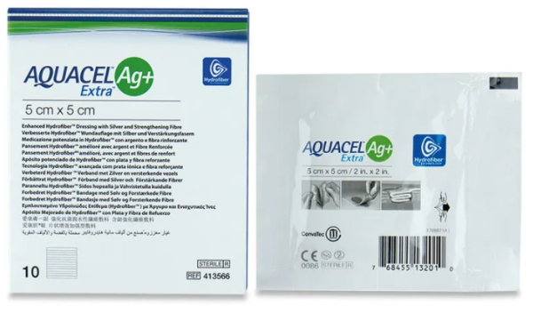 Aquacel Ag+ Extra compresses 5x5cm p.à 10