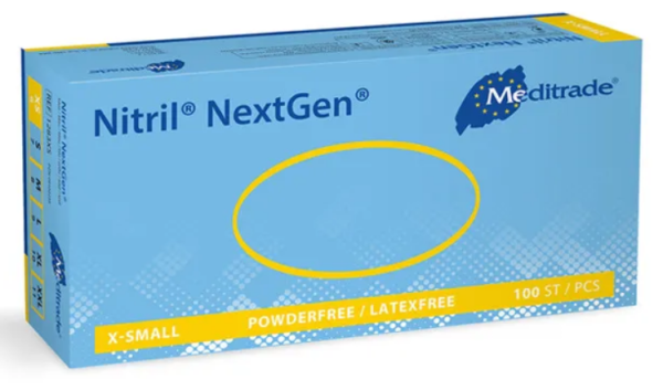 NextGen Nitril U-Handschuhe Gr.XS puderfrei unsteril blau P.à 100