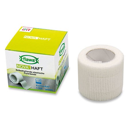 Nova Haft selbsthaftende elastische Binde kohäsiv 4cmx4m weiss P.à 1