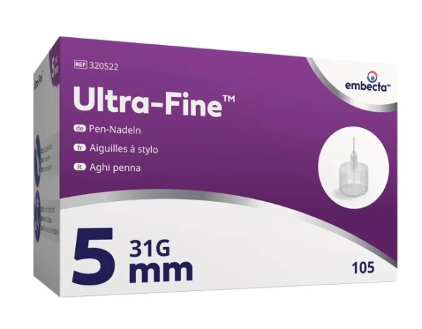 Ultra-Fine Aiguille à stylo 31G 0.25x5mm p.à 105