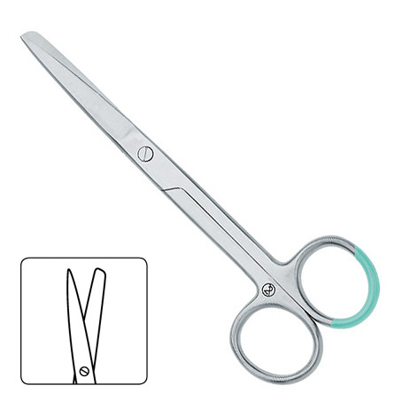 Peha-instrument Ciseaux chirurg. droits 14,5cm pointu/mousse à usage unique, en métal, stérile, p.à 25