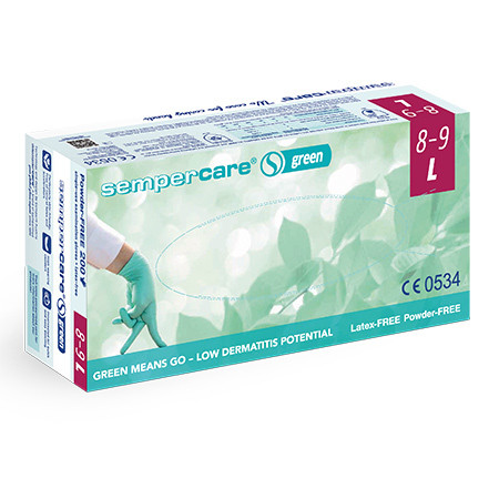 Sempercare green Gants en nitrile Gr.L non poudré non stérile vert p.à 200