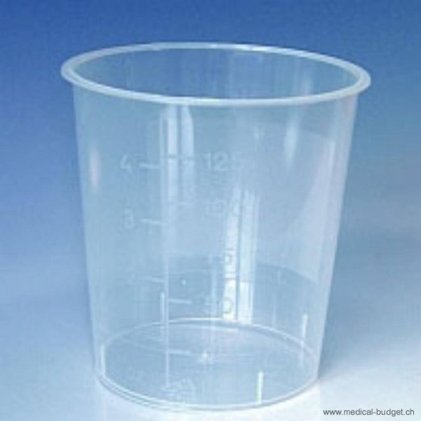 Gobelets à urine 125ml gradués, sans couvercle, à usage unique, p.à 1000