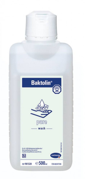 Baktolin pure 500ml Lotion de lavage des mains et de la peau, sans colorant ni parfum, pH neutre