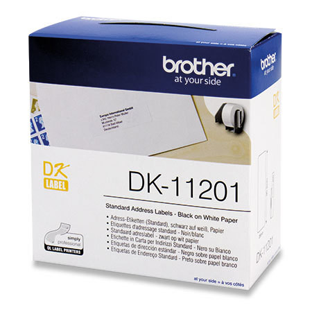 Brother Etiquettes d'adresses Grandes 38x90mm blanc DK-11208 pour imprimante thermique, p.à 1 rl. à 400 étiquettes