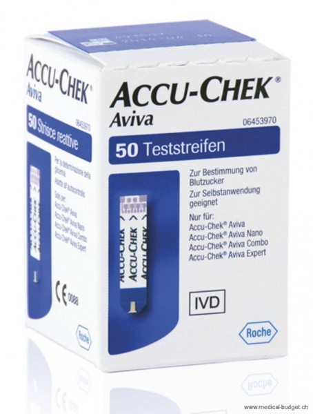 Accu-Chek Aviva Bandelettes-test glycémie p.à 50