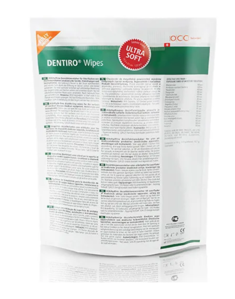 DENTIRO Wipes Ultra Soft Lemon désinfection des surfaces 19,3x21cm recharge p.à 120 (Prix taxe COV incl.)