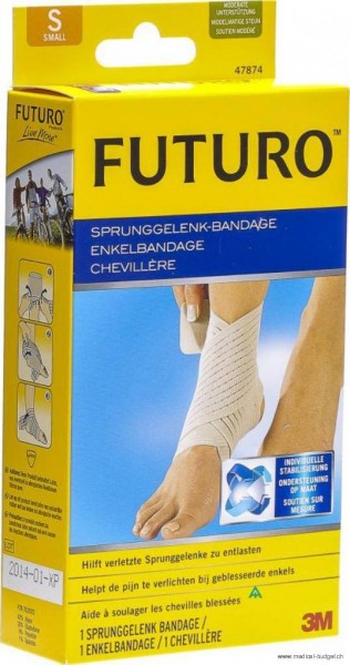Futuro Sprunggelenk-Bandage beige Gr.L.Umfang Sprungg. 23-25,5cm beidseitig tragbar