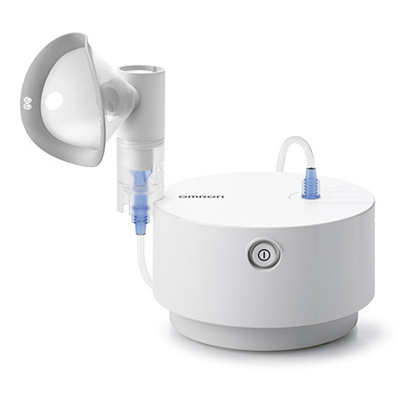 Omron C28P Inhalateur à compresseur avec set de nébulisation incl. Embout buccal et nasal et masques pour adulte et enfant
