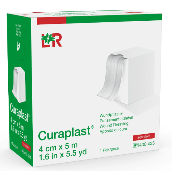 Curaplast Sensitive Wundschnellverband 4cmx5m weiss P.à 1