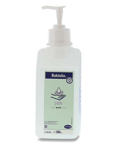 Baktolin pure 500ml Lotion de lavage des mains et de la peau, flacon livré avec pompe de dosage sans colorant ni parfum, pH neutre