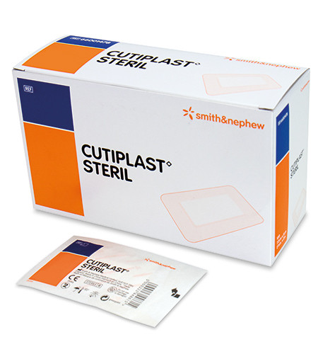 Cutiplast stérile 10x8cm Pansement vulnéraire en non-tissé blanc av. compresse 5,3x4,5cm, p.à 50