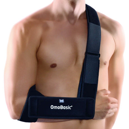 Bort OmoBasic Arm-Schulter-Tragebandage schwarz/blau Einheitsgrösse