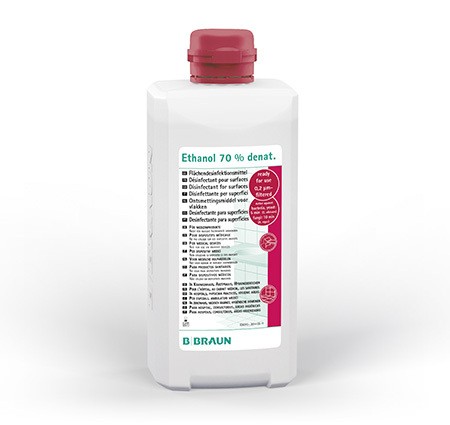 B.Braun Ethanol 70% 500ml flacon oval pour désinfection mains et surfaces (Prix Taxe-COV incl.)