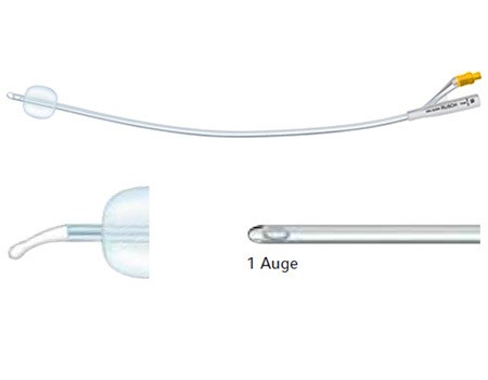 Rüsch-Brillant Sonde à ballonnet Foley à 2-voies CH.14 10ml env. 41cm en silicone, Tiemann, p.à 5