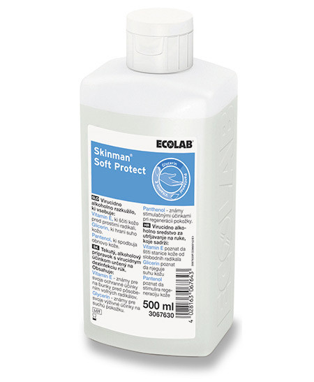 Skinman soft protect 500ml alkoholisches Händedesinfektionsmittel farblos