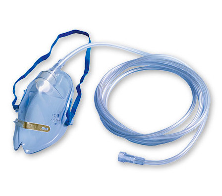 Sauerstoffmaske für Erwachsene mit fix montiertem Schlauch 210cm P.à 1