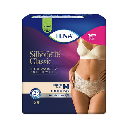 Tena Silhouette Classic Plus Crème Gr.M P.à 9