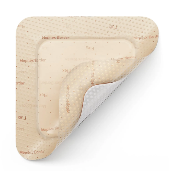 Mepilex Border Flex Safetac Pansement mousse 7.5x7.5cm coussinet vulnéraire 4.5x4.5cm p.à 5