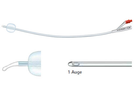 Rüsch-Brillant Sonde à ballonnet Foley à 2-voies CH.18 10ml env. 41cm en silicone, Tiemann, p.à 5