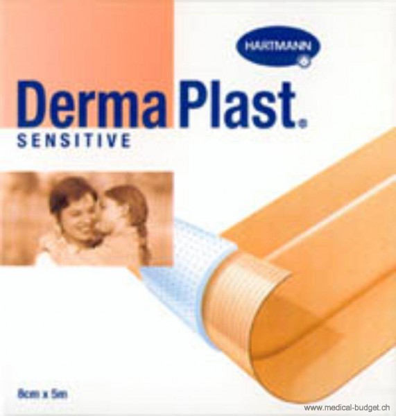 DermaPlast Sensitive Pansement rapide non-tissé 8cmx5m chair p.à 1 rl.