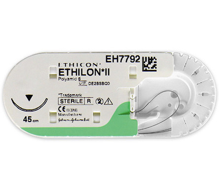Ethilon schwarz FS-2 5-0 45cm P.à 3 Dtz.