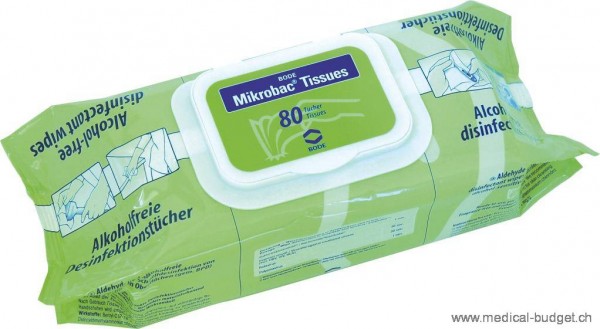 Mikrobac Tissues Flächen-Desinfektionstücher alkoholfrei Softpack à 80