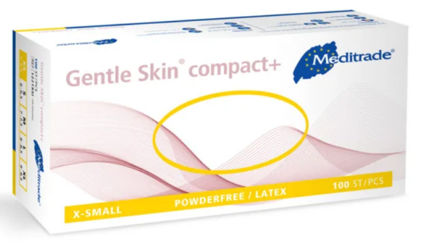 Gentle Skin Compact+ Latex U-Handschuhe Gr.XS puderfrei unsteril weiss P.à 100