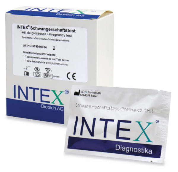 INTEX Gravi HCG Test de grossesse cassette en plastique p.à 2