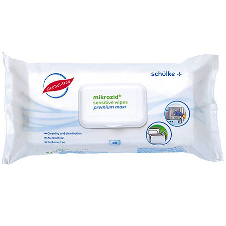 Mikrozid Sensitive Wipes premium maxi alkoholfrei 25x25cm Flächen Desinfektionstücher Softpack P.à 80