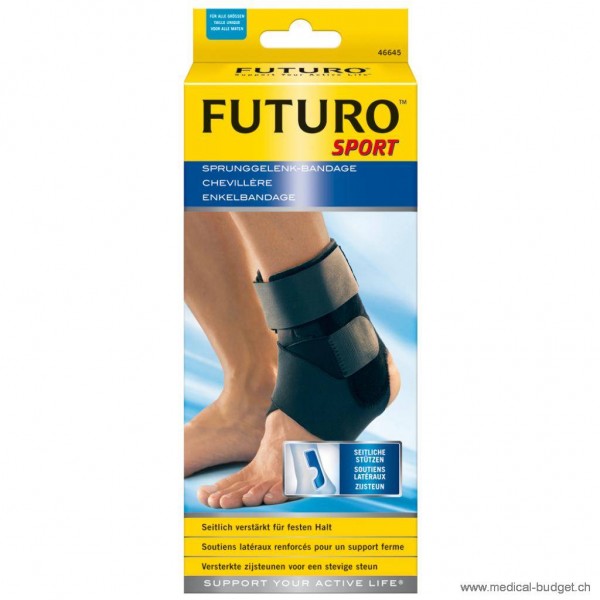 Futuro Sport Sprunggelenk-Bandage Universal-Gr. schwarz Umfang Sprungg. 20,3-25,4cm beidseitig tragbar