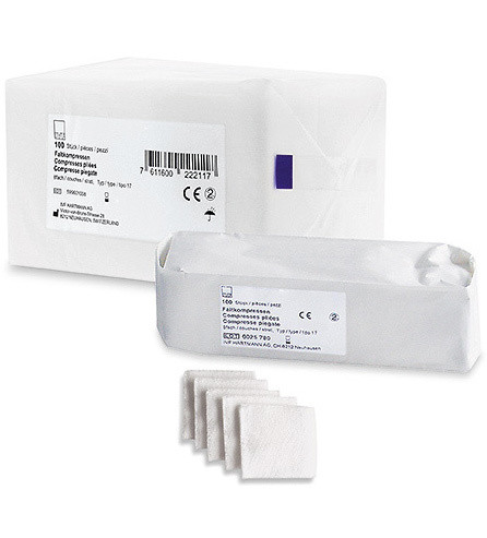 IVF Compresses de gaze pliées sans fils RX 7,5x10cm type 17 non stérile 12 plis p.à 100
