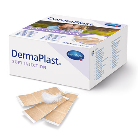 DermaPlast soft Injektionspflaster Vlies beige 16x40mm P.à 250