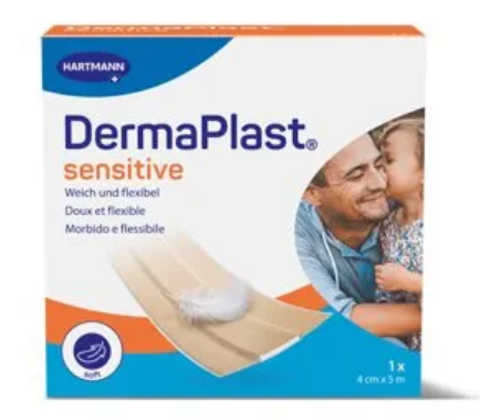 DermaPlast Sensitive Wundschnellverband 4cmx5m beige P.à 1