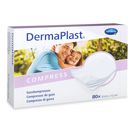 DermaPlast Compresses de gaze 8x12cm stérilisés p.à 80