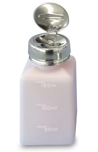 Distributeur à alcool en PE-HD rose 180ml 54x54x105mm pour humidifier les  tampons, Tampons Cellulose, Prise de sang