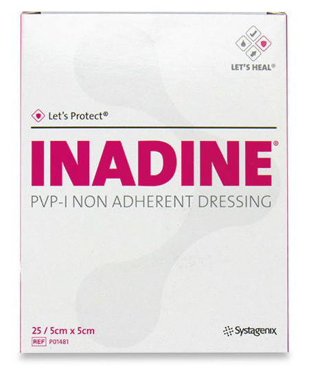 Inadine PVP-i Pansement 5x5cm non adhérent stérile p.à 25