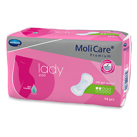MoliCare Premium Lady Pad 2 Inkontinenz Einlagen Farbcode: gelb 331ml P.à 14