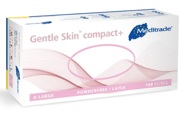 Gentle Skin Compact+ Latex U-Handscuhe Gr.XL puderfrei unsteril weiss P.à 100