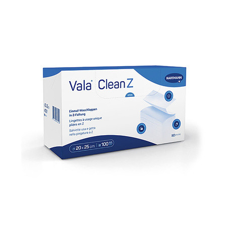 Vala Clean Z Einweg-Waschlappen weiss 20x25cm (Dispenserpackungen) P.à 8x100
