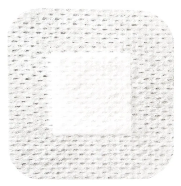 Quadra méd square Pansement carré non-tissé 38x38mm blanc avec compresse hypoallergénique avec 0.5% digluconate de chlorhexidine p.à 100