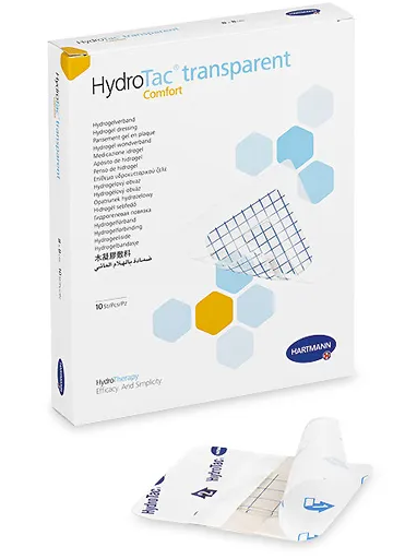 HydroTac transparent comfort Schaumstoffverband 8x8cm Wundpad 3.5x3.5cm steril P.à 10