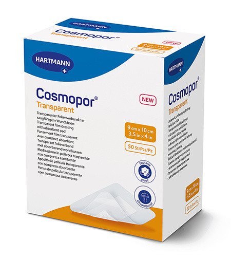 Cosmopor transparent Verband mit Wundauflage 9x10cm P.à 50