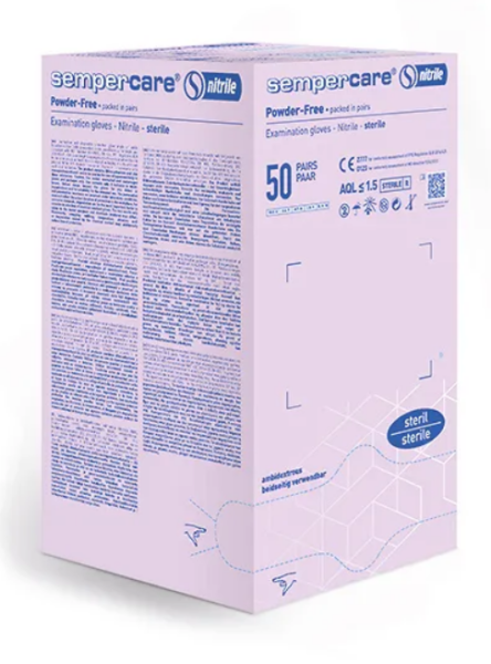 Sempercare Nitril U-Handschuhe Gr.S puderfrei steril P.à 50x2