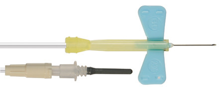 Vacutainer Safety-Lok Blutentnahmeset hellblau 23G Schlauch 30cm mit Luer-Adapter P.à 50